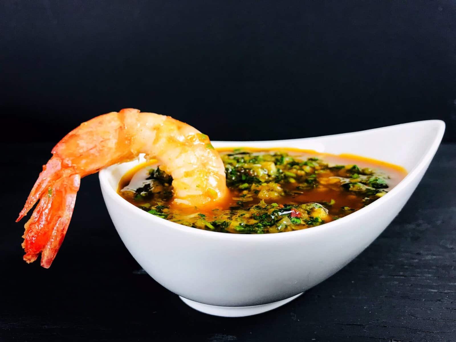 creveti in sos chimichuri