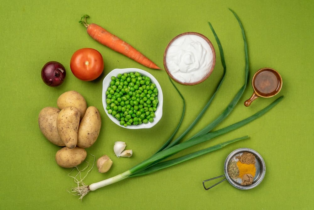 ingrediente curry jamaican de cartofi
